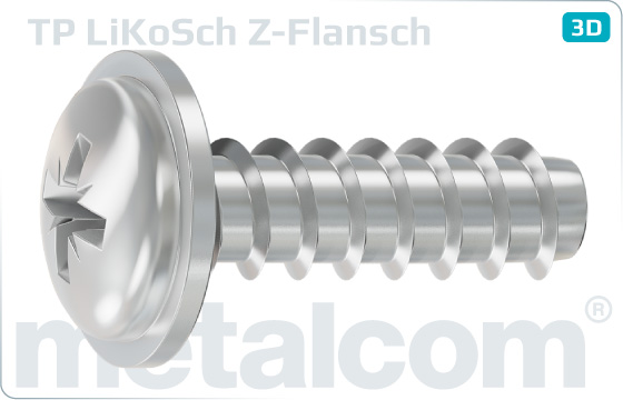 Screws for plastics cross Z recessed pan head with flange - Z-Flansch